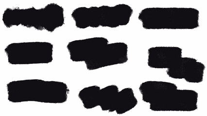 Big set of Black grunge stroke brush , banner, label, for your design, vector.