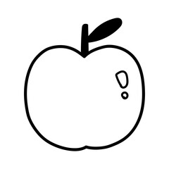 Hand drawn doodle icon - apple