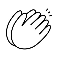 Fototapeta premium Hand drawn doodle icon - clapping hands