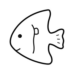 Hand drawn doodle icon - fish