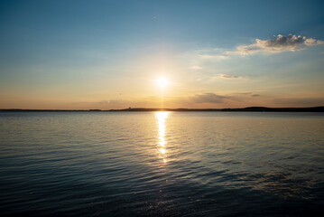 Obraz premium sunset over sea, nature landscape