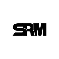 SRM letter monogram logo design vector
