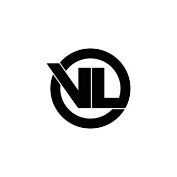 Letter VL circle logo design vector