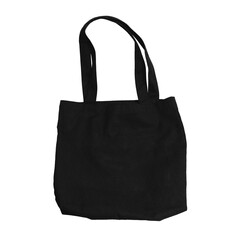 Black fabric tote bag