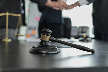 Lawyers having  Concepts of Consulting team work Legal services at the law office. 