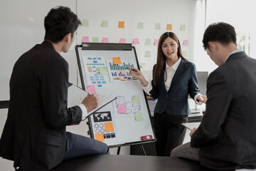 Asia business meeting   consultations of business people in the company's meeting room. 