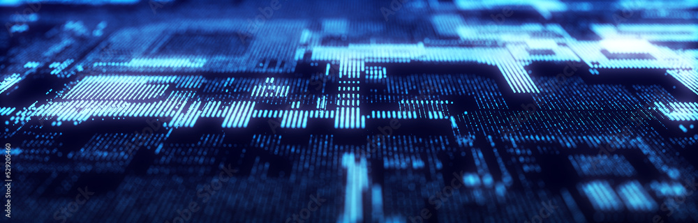 Poster future digital cyberspace. sorting and analysis digital data. technology matrix algorithm. security 