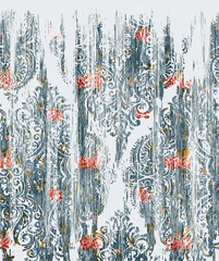 Beautiful design pattern with ornaments and beautiful textures pattern on ground for printing on walls and grounds