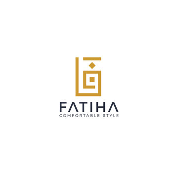 Simple Letter FA Cube Arabic Font Logo. Letter F Arabic Abstract logo. FAA Symbol Alphabet. Modern, Elegant, Luxury Style for Company Brand Identity