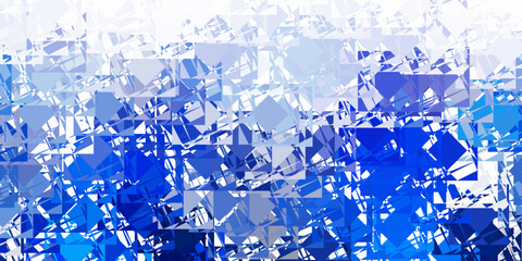 Light blue vector background with polygonal forms.