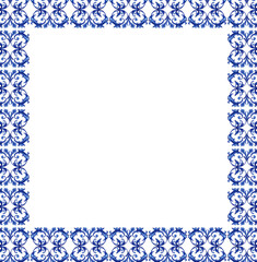 Rectangle Portuguese Azulejos Tile Frame Border