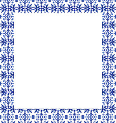 Rectangle Portuguese Azulejos Tile Frame Border