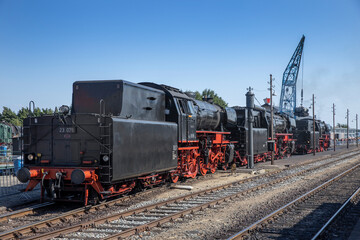 steam trains at steamfestival, beekbergen, loenen, veluwe, gelderland netherlands, nostalgia, industrial heritage, historic, rails, 