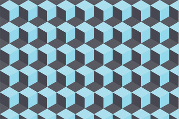 3D tile blue grey