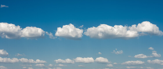 Beautiful clouds in the blue sky.