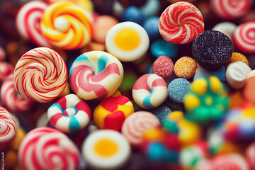 Fototapeta na wymiar close up of colorful candy