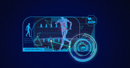 Image of scopes scanning and medical data processing over digital screen