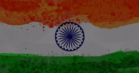 Composition of covid 19 statistics over indian flag
