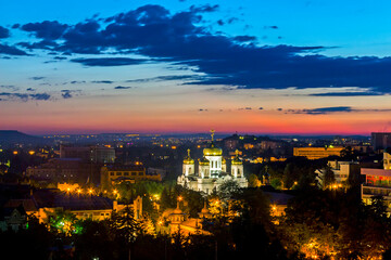 Fototapeta premium Resort Pyatigorsk city at night,Northern Caucasus.