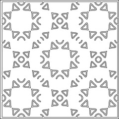 Fototapeta premium Vector pattern with symmetrical elements . Repeating geometric tiles from striped elements.