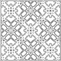  Vector pattern with symmetrical elements . Repeating geometric tiles from striped elements.