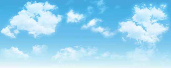 Background with clouds on blue sky. Blue Sky vector