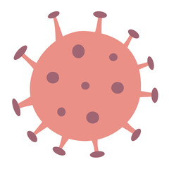 Cute virus cartoon. Bacteria disease.