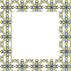 Square Portuguese Azulejos Tile Frame Border