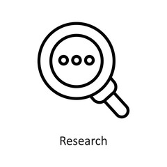 Research Outline Vector Icon Design illustration on White background. EPS 10 File