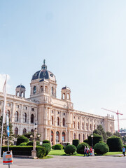 beautiful facade of the museum of natural history vienna in austria on a sunny day