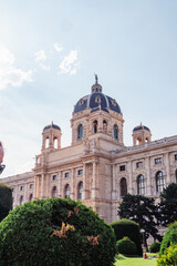 Obraz premium beautiful facade of the museum of natural history vienna in austria on a sunny day