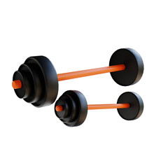 3D Illustration Barbel suitable for fitness