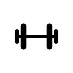 Barbell dumbbell vector isolated on white background