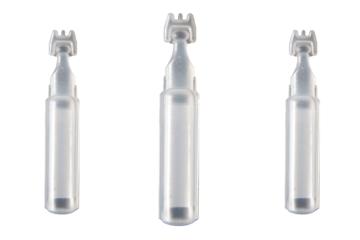 Container of nasal saline water , medical solution for the treatment of nasal congestion. Plastic bottle for nasal cleansing or aerosol.