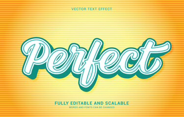 editable text effect, Perfect style