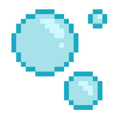Flowing Bubbles, Pixelated Icon Art