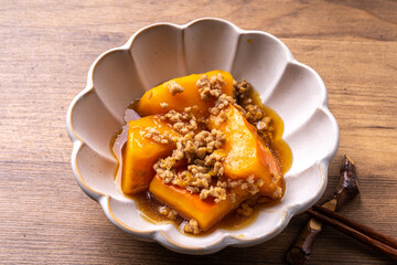 かぼちゃのそぼろ煮