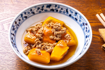 かぼちゃのそぼろ煮