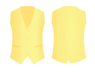 Yellow suit vest. vector illustration