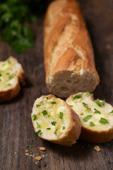 Bruschetta Topped With Olive Oil And Garlic