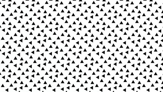 Seamless loop black and white triangle pattern background