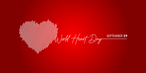 29 september world heart day concept design vector illustration