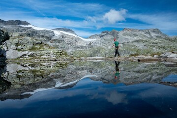 Beautiful view of the Austrian Alps in High Tauern National Park.