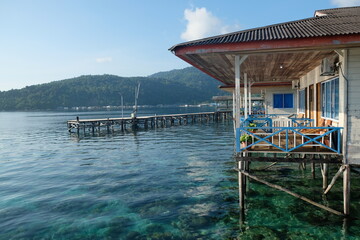 Indonesia Anambas Islands - Kelong houses in Terempa fishing village Siantan Island