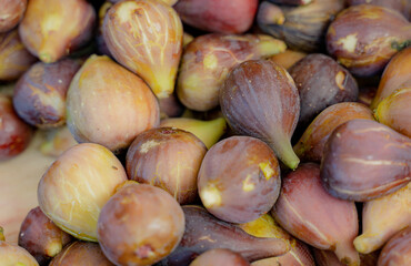 Fruit. Ripe fig fruit. Close-up.