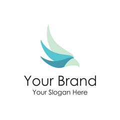 blue wings simple logo design for your business