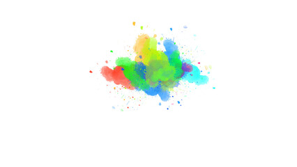 watercolor paint brush stroke. ink splash transition. Abstract inkblot, splat, fluid art, overlay, alpha matte composition, spread on a white paper background. ink transition splatter blot spreading.