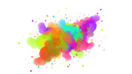 watercolor paint brush stroke. ink splash transition. Abstract inkblot, splat, fluid art, overlay, alpha matte composition, spread on a white paper background. ink transition splatter blot spreading.