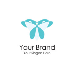 a couple lovelly big sea whale logo premium