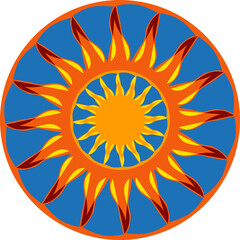 Two sun illustration Icon